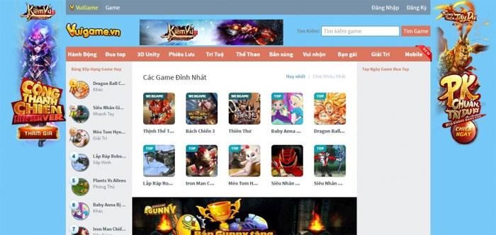 thiết kế website game online, website game online, thiết kế website game bài